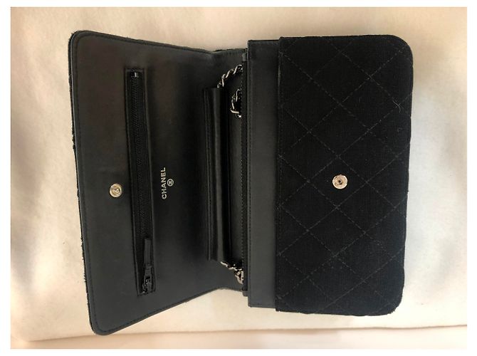 Wallet On Chain Chanel WOC Black Silver Hardware Schwarz - Ansicht 8
