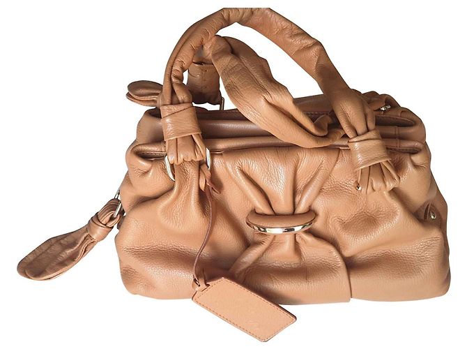 Borsa Lancel in pelle marrone chiaro - vista 2