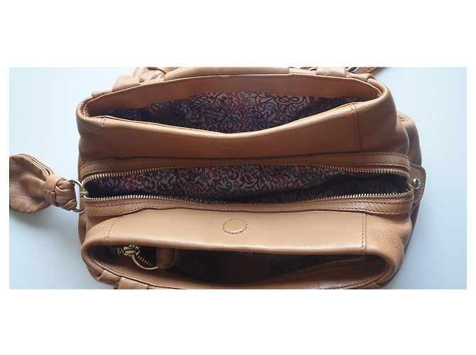 Borsa Lancel in pelle marrone chiaro - vista 5
