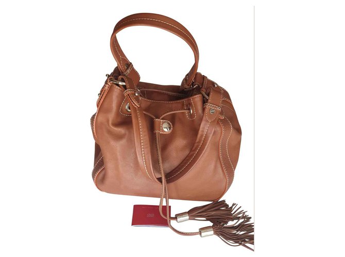 Borsa Lancel in pelle marrone chiaro - vista 2