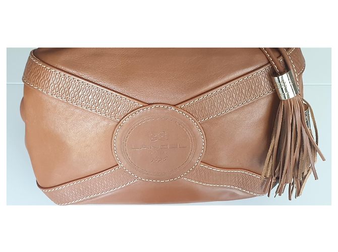 Borsa Lancel in pelle marrone chiaro - vista 6