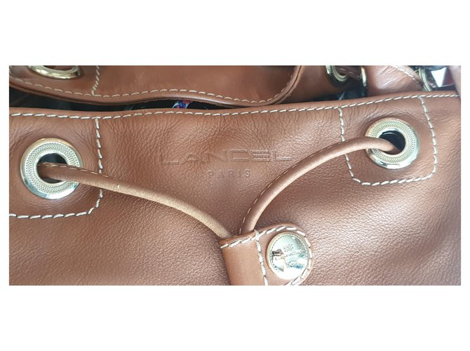 Borsa Lancel in pelle marrone chiaro - vista 7
