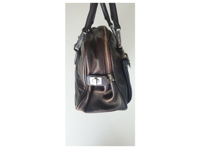 Borsa a mano Lancel in pelle nera Nero - vista 8