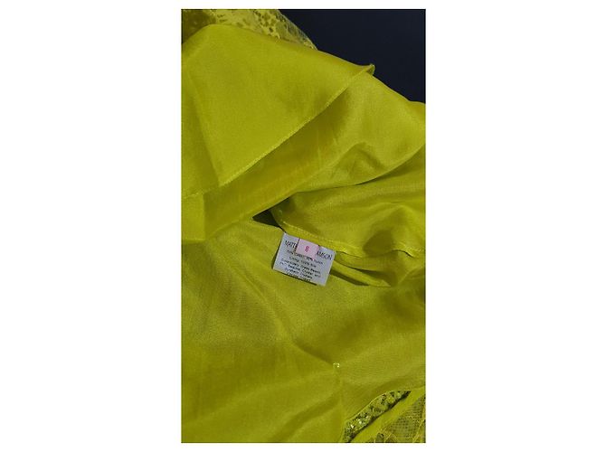 Falda amarilla Matthew Williamson de seda y algodón Amarillo - vista 5