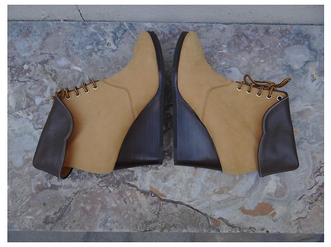 Botines Chloé de piel amarillo mostaza - vista 4