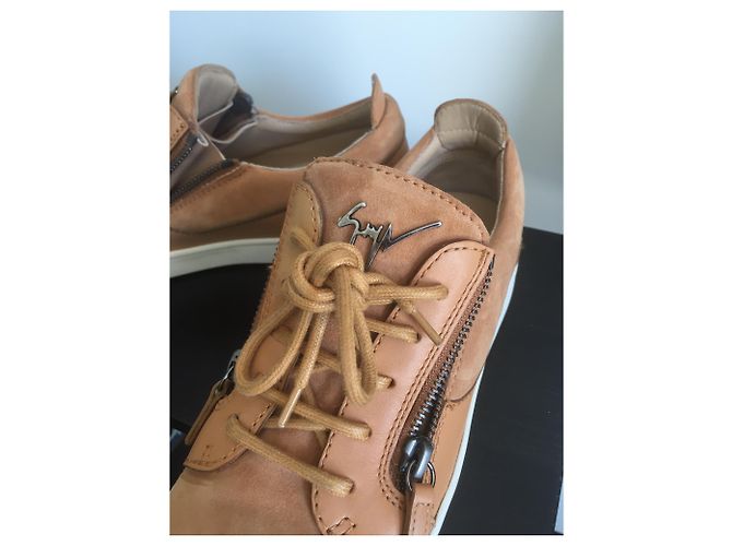 Giuseppe Zanotti Sneaker aus Leder Hellbraun 37 - Ansicht 4