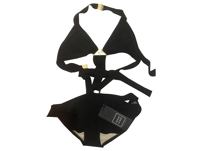 Herve Leger Schwarzer Monokini - Ansicht 2