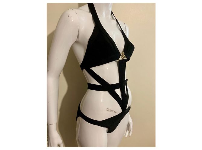 Herve Leger Schwarzer Monokini - Ansicht 4
