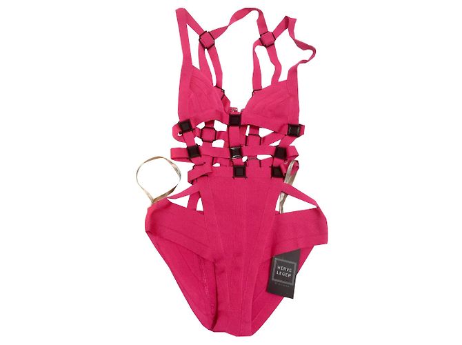 Herve Leger Rosa Badeanzug - Ansicht 2