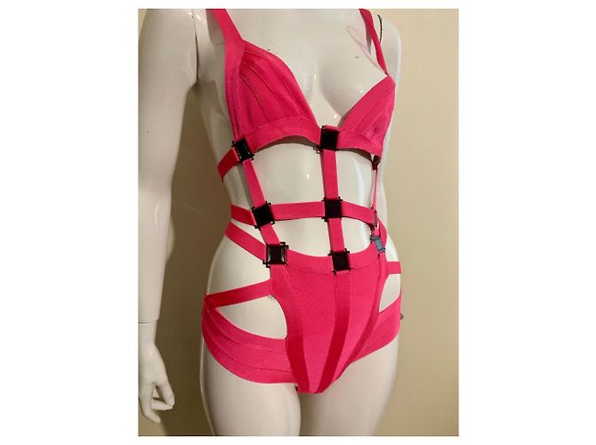 Herve Leger Rosa Badeanzug - Ansicht 3