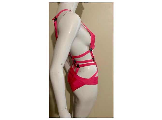 Herve Leger Rosa Badeanzug - Ansicht 5