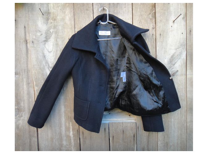Max Mara Wool e Angora T Shorts 44 Nero - vista 3