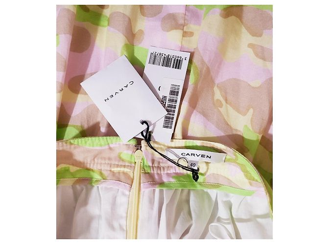 Falda de algodón Carven Talla 40 Multicolor - vista 4