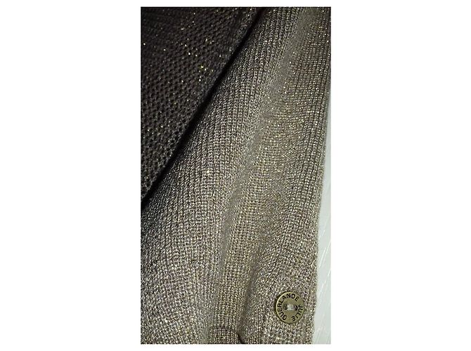 Autre Marque Camiseta de malla dorada en viscosa Dorado - vista 3