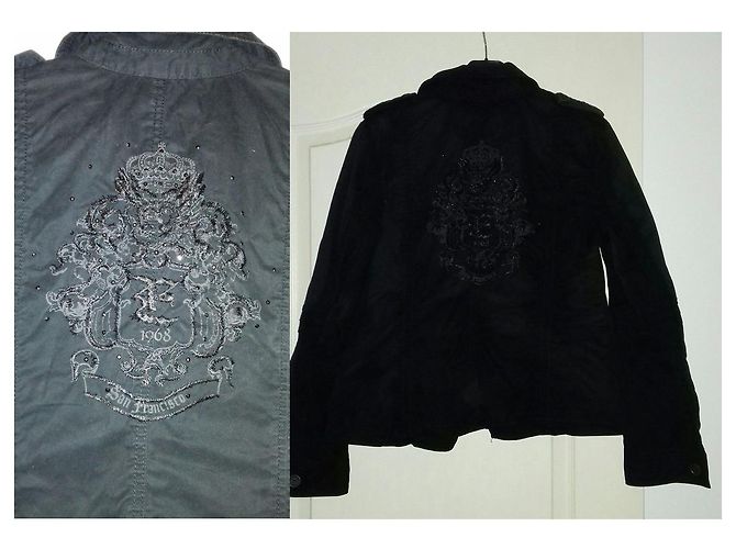 Autre Marque Giacca Esprit Spirit nera in cotone XL Nero - vista 4