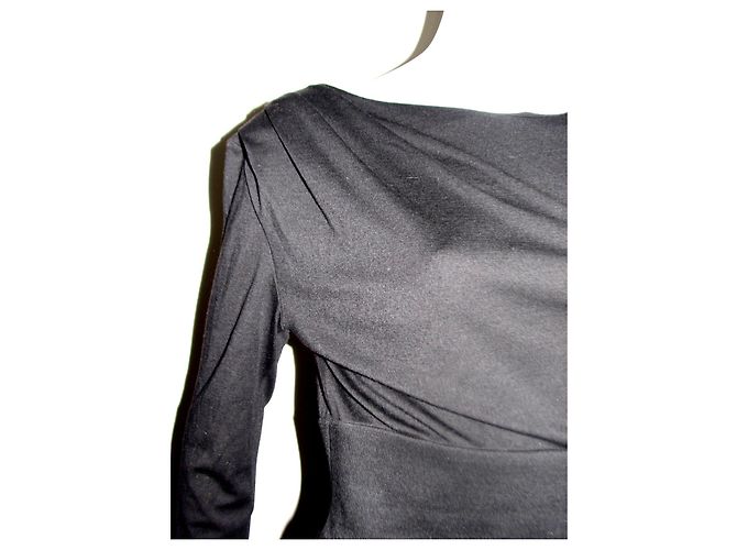 Abito Escada nero in misto lana con maniche lunghe - vista 6