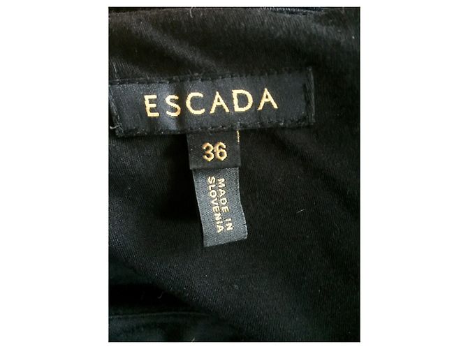 Abito Escada nero in misto lana con maniche lunghe - vista 8