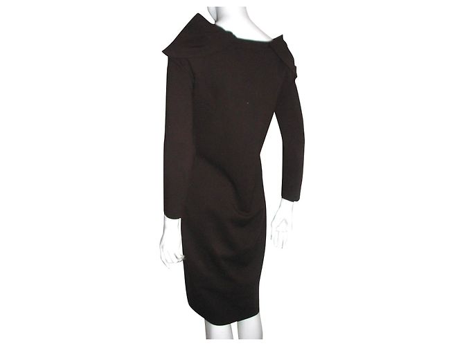 Escada Kleid braun mit Cold Shoulder - Ansicht 2