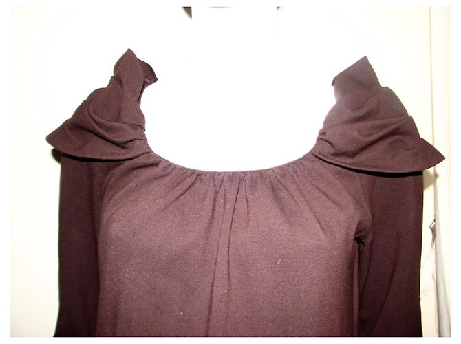 Escada Kleid braun mit Cold Shoulder - Ansicht 3