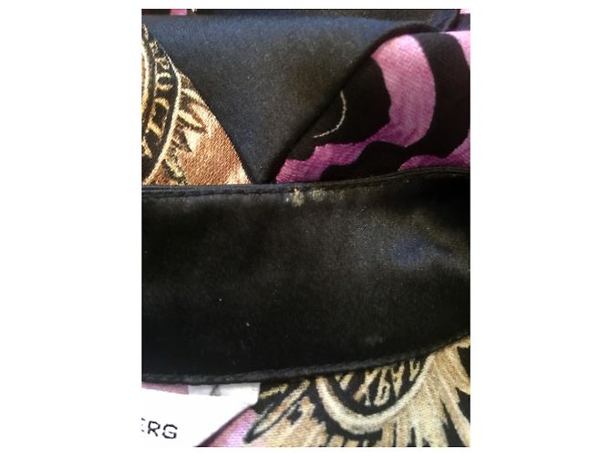 Diane Von Furstenberg Vestido de seda DvF Svetlana Negro Multicolor - vista 7