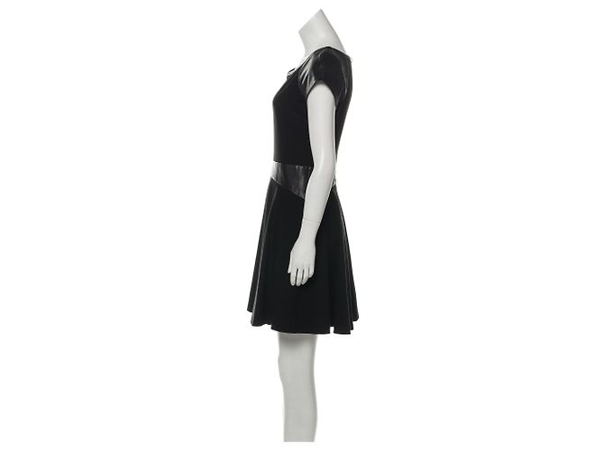 Diane Von Furstenberg Delyse Lederkleid Schwarz - Ansicht 2