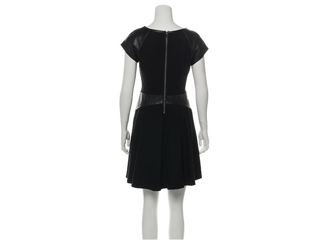 Diane Von Furstenberg Delyse Lederkleid Schwarz - Ansicht 3
