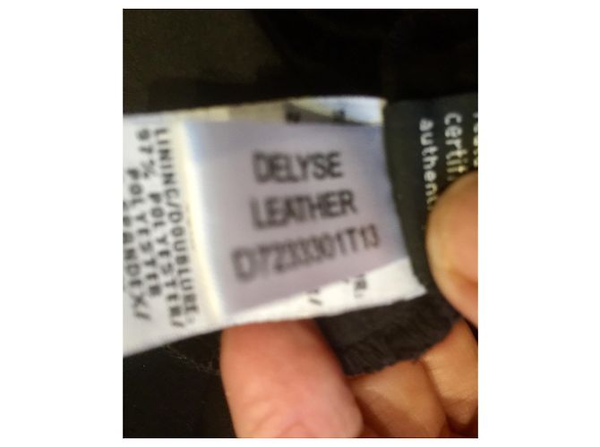 Diane Von Furstenberg Delyse Lederkleid Schwarz - Ansicht 7
