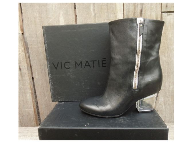 Stivaletti Vic Matié in pelle nera Nero - vista 3