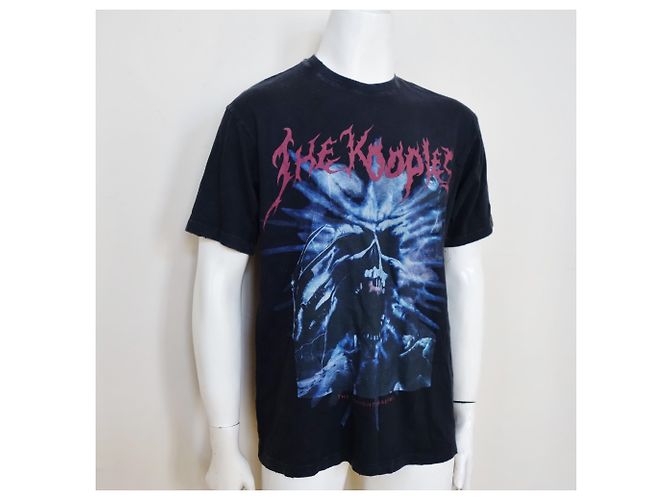 THE KOOPLES Men's Black Midnight Shadows Distressed Tee Size M MEDIUM - view 5