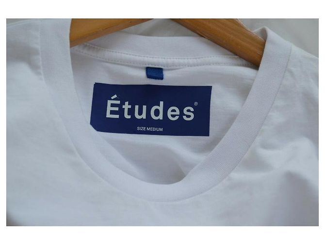 Autre Marque ÉTUDES White W/ Blue Logo 'E' T-shirt Size M MEDIUM - view 2