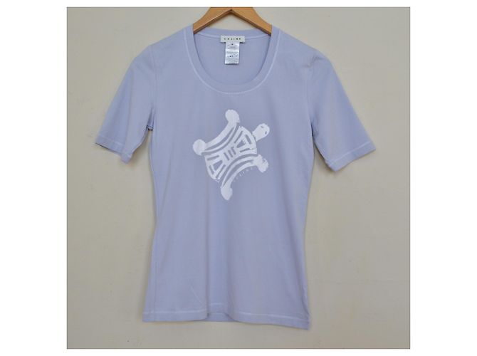 Céline Periwinkle Blaues T-Shirt Top Größe M MITTEL - Ansicht 3