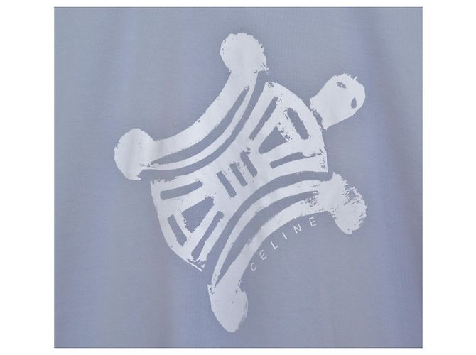 Céline Periwinkle Blaues T-Shirt Top Größe M MITTEL - Ansicht 6