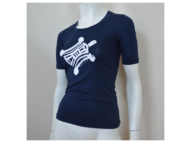 Céline CELINE Camiseta Azul Marino Top Size S SMALL Blanco - vista 3