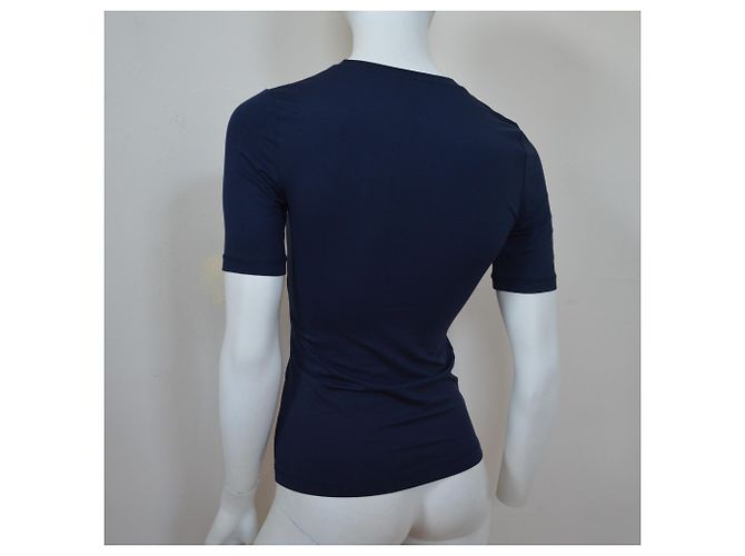 Céline CELINE Camiseta Azul Marino Top Size S SMALL Blanco - vista 7