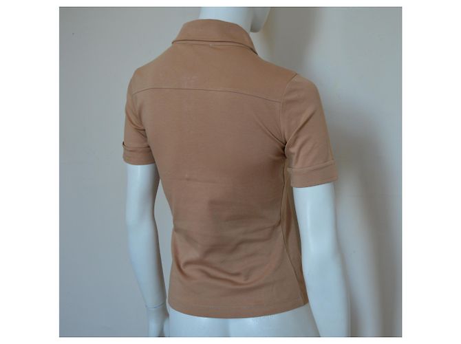 Céline CELINE Paris Camel Polo Top Talla S SMALL Caramelo - vista 11
