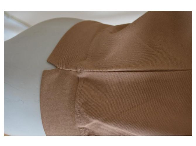 Céline Polo in cotone a maniche corte in piquet di cotone Camel CELINE Top Size M MEDIUM Caramello - vista 12