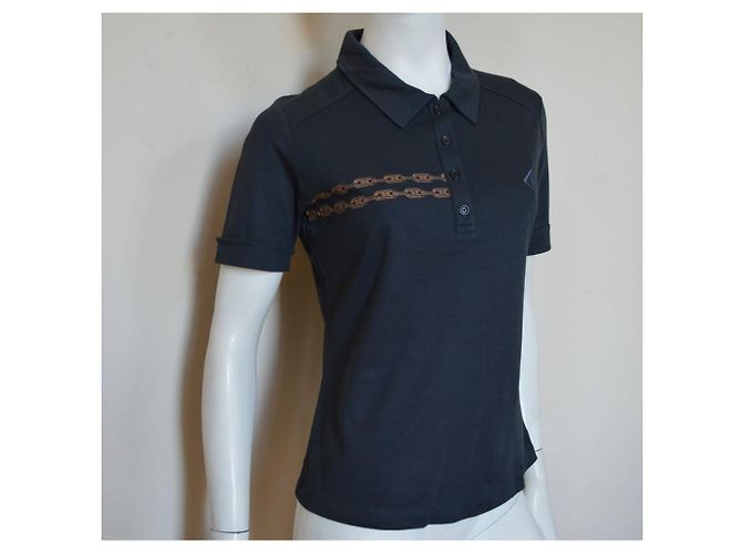 Céline Polo gris pizarra Top talla XL X-LARGE Negro - vista 10