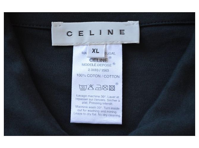 Céline Polo gris pizarra Top talla XL X-LARGE Negro - vista 6