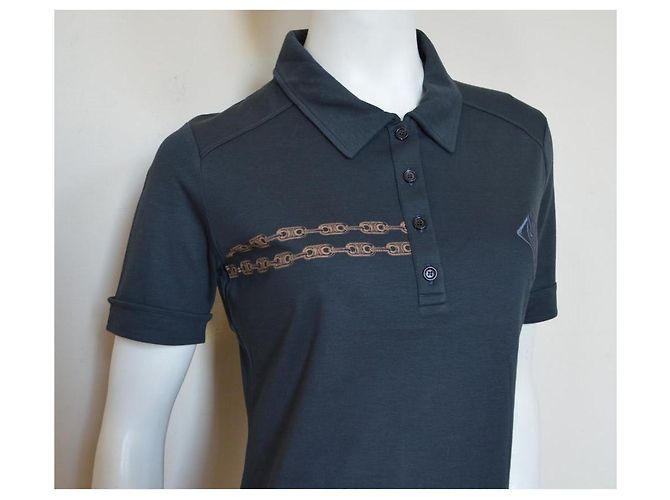 Céline Polo gris pizarra Top talla XL X-LARGE Negro - vista 7