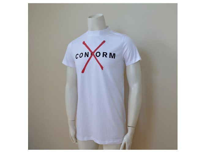 Autre Marque MATTHEW MILLER Protest White T-Shirt Tee Size M MEDIUM Black Red - view 11