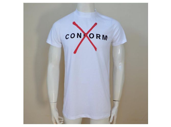 Autre Marque MATTHEW MILLER Protest White T-Shirt Tee Size M MEDIUM Black Red - view 2