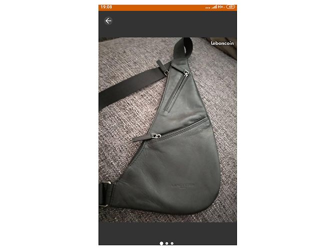 Autre Marque Lancaster Paris Black Leather Shoulder Bag - view 2