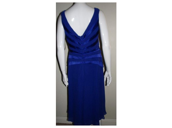 Autre Marque Emma Sommerset Seidenkleid Blau Größe 12 - Ansicht 4