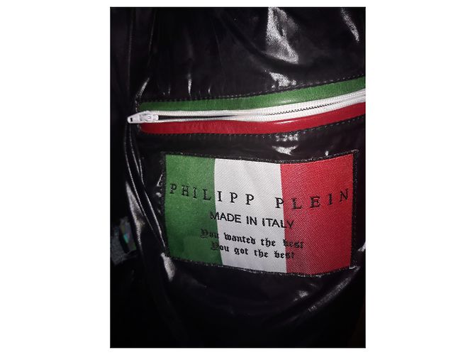 Philipp Plein Python Sleeve Jacket Black Red - view 6
