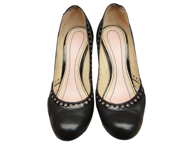 John Galliano Pumps aus schwarzem Leder 10cm Absatz - Ansicht 2