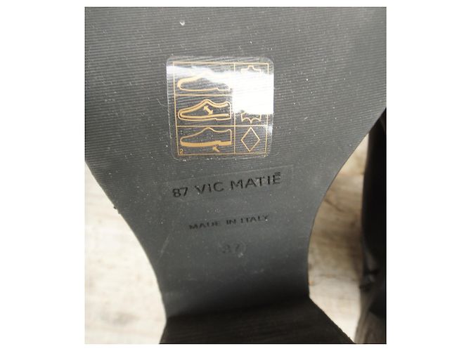 Stivali Vic Matié in pelle nera Nero - vista 7