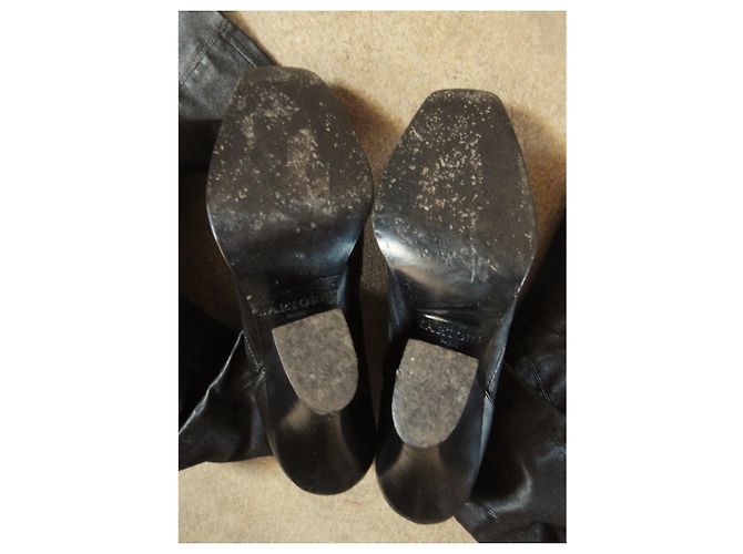 Sartore waders en piel elástica. Negro - vista 10