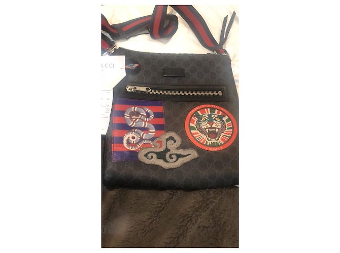 Pochette a Spalla Gucci Night Courrier GG in Pelliccia Grigia Grigio - vista 2