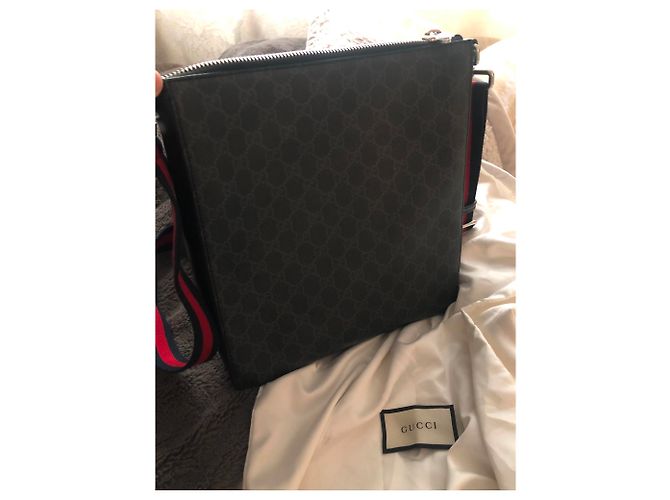Pochette a Spalla Gucci Night Courrier GG in Pelliccia Grigia Grigio - vista 5