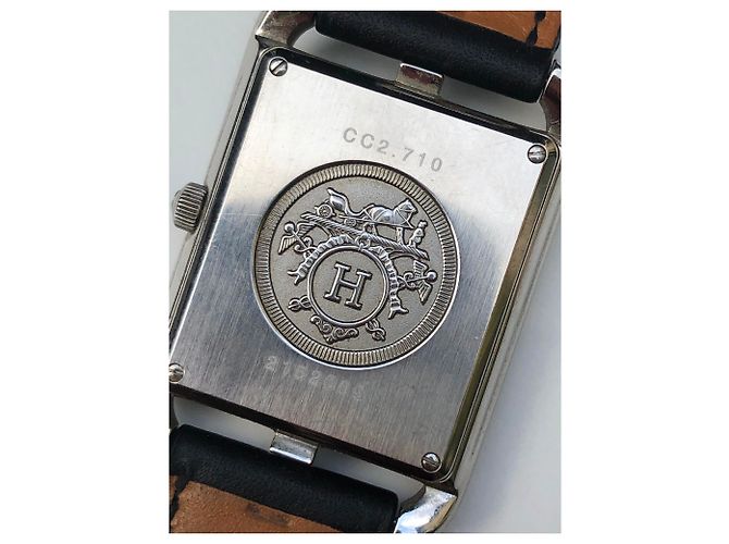 Hermès Hermes Cape Cod lined Tower Watch Black Silvery - view 4